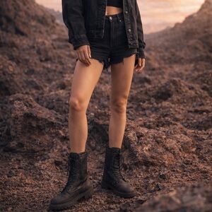 Zara Black Winter & Rain Boots size 7.5